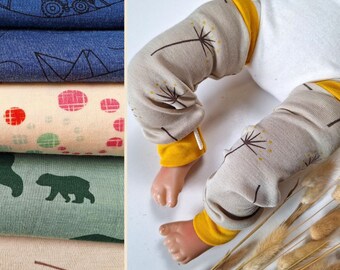 Lightweight wool silk cuffs with wool cuffs in various designs for babies and children