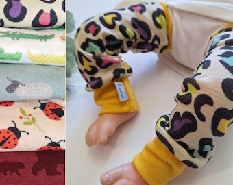 Sommer Stulpen aus Wolle Seide mit bunten Motiven mit wählbaren Wollbündchen
