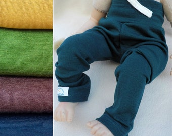 Wolle Seide Hose, Leggings mit hohem Bund für Kinder mit und ohne Windel