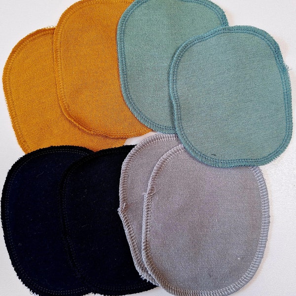 Colorful wool terry knee patches - perfect for repairing wool clothing (2 pieces)