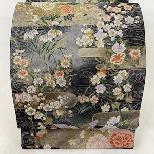Rank A Japanese Vintage Obi, Fukuro Obi, Vintage Kimono Obi Belt