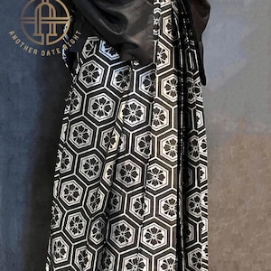 Pantaloni Hakama argentati da uomo: kimono tradizionale giapponese