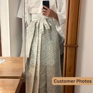 Pantaloni Hakama argentati da uomo: kimono tradizionale giapponese, abbigliamento formale