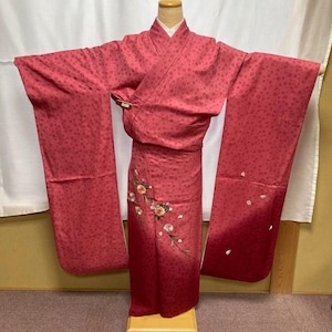Kimono Furisode de seda vintage raro de rango S, kimono vintage japonés para mujeres solteras, A47