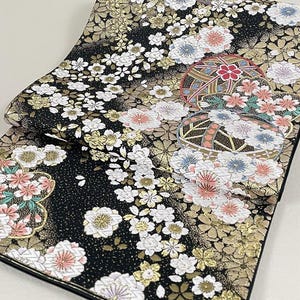 Rank A- Vintage Obi Belt/Kimono Obi/Fukuro Obi/OB199