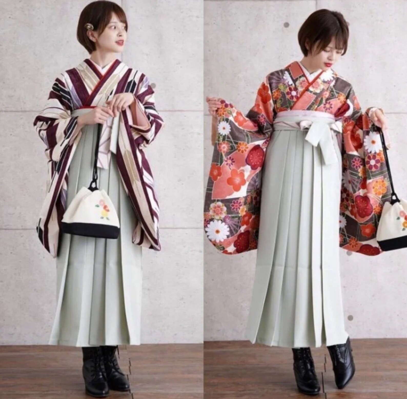 Easy-Wearing Hakama for Women - Modern Floral Theme, Comfortable & Stylish