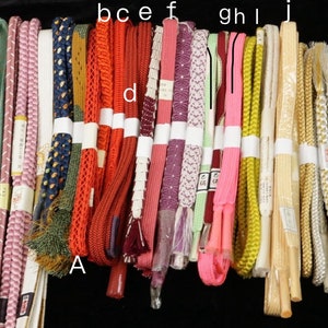 Brand New Obijime Collection / Japanese kimono cord / Obijime Belt / Japanese Kimono Accessories (A/B/C/D/G)