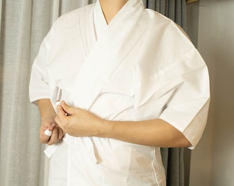 Herren-Juban mit Kragenversteifung Erishin, Baumwoll-Juban, Innenbekleidung im Kimono, Kimono-Unterwäsche Juban, Kimono-Unterwäsche