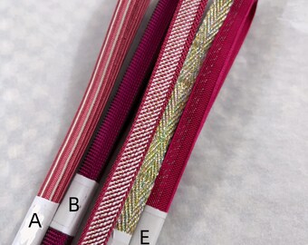 Obijime for Obidome, Sanpun-Himo, Flat Woven Narrow Kimono Cord, GL04,