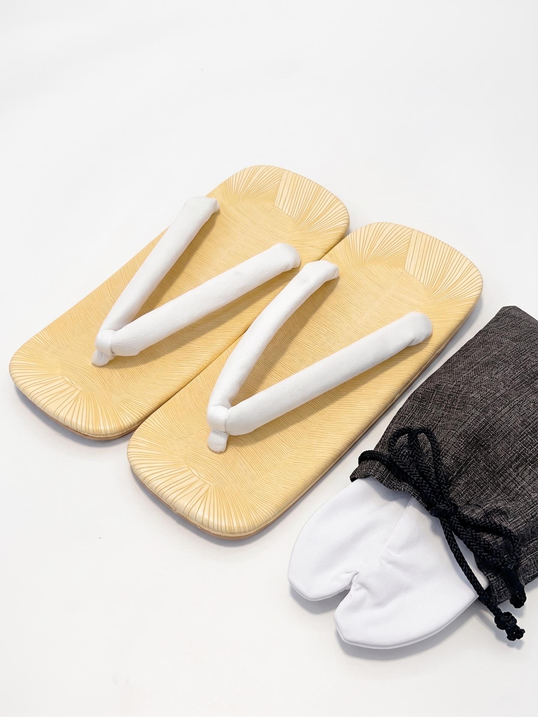 Men's White Straps Setta, Kimono Sandals, EU 39-49, With Tabi