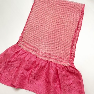 Rank A+ Pink Color Silk Obiage/Vintage Obiage/Kimono Sash/Good Condition/Kimono Obiage, 17B
