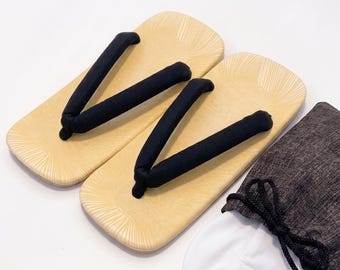 Herren schwarze Riemen Setta, Kimono Sandalen, EU 39-49, mit Tabi Socken und Kinchaku Tasche, Herren Kimono Zubehör Geschenkset