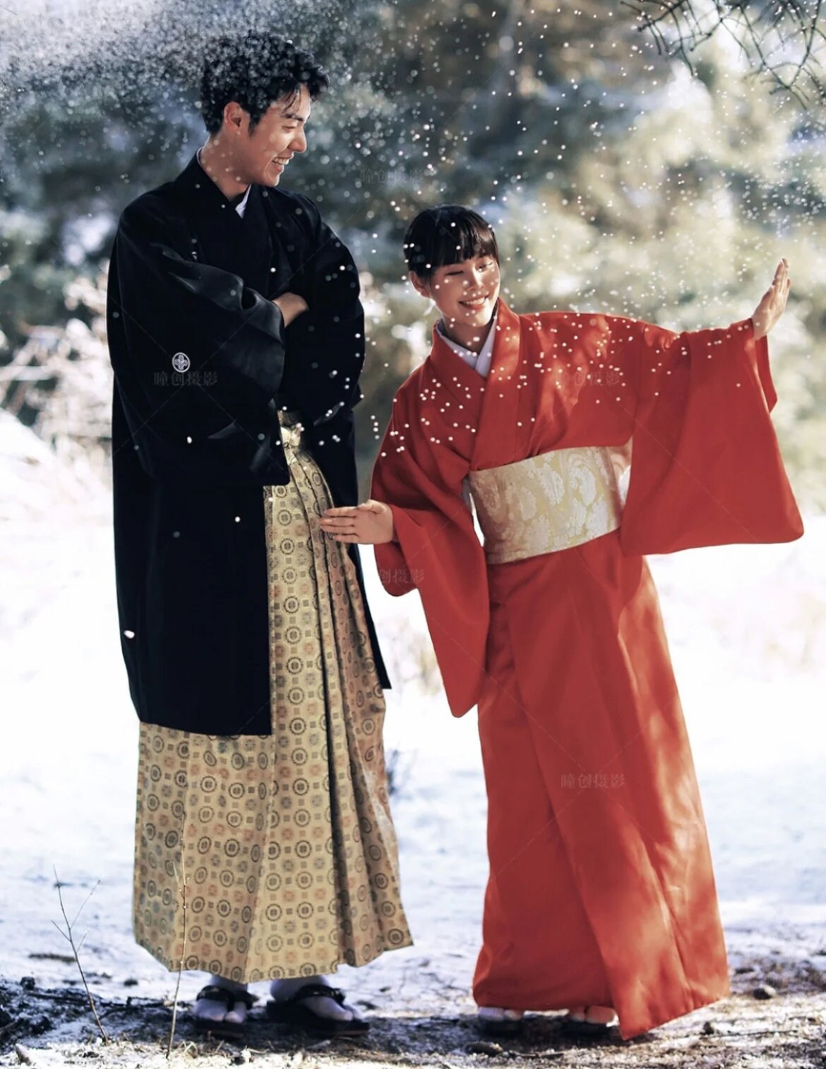 5 Colors Men's Hakama & Kimono 8PCS/10PS Set, Traditional 5 Colors Men's Hakama & Kimono 8PCS/10PS Set, Traditional
