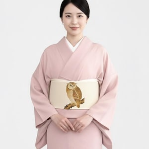 Iromuji Kimono Set: Washable Polyester, Tea Ceremony Wear with Pre-Tied Obi image 17
