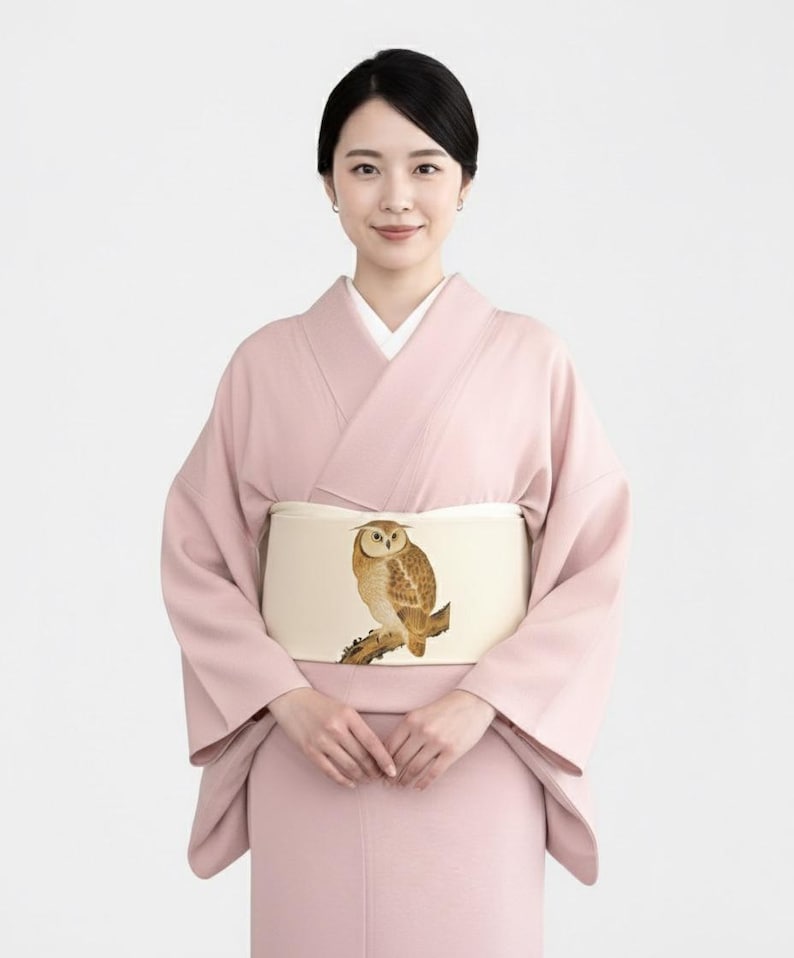 Iromuji Kimono Set: Washable Polyester, Tea Ceremony Wear with Pre-Tied Obi image 17