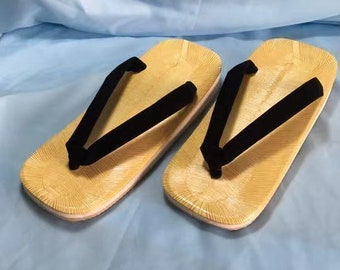 White/Black Setta, Men's Setta, Men Kimono Sandals, Japanese Traditional Footwear, EU40-49