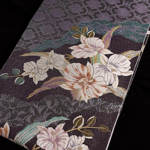 Rank A+ 100% Patterned Vintage Obi Belt/Floral Obi/OB46