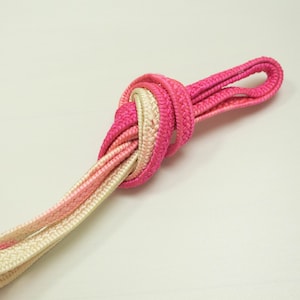 Pink Kimono Obijime Cord: Japanese Belt Accessory  (Z8 Option 4)