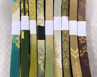 Vintage Silk Obijime Collection: Japanese Kimono Cord, Obi Ties, GL01