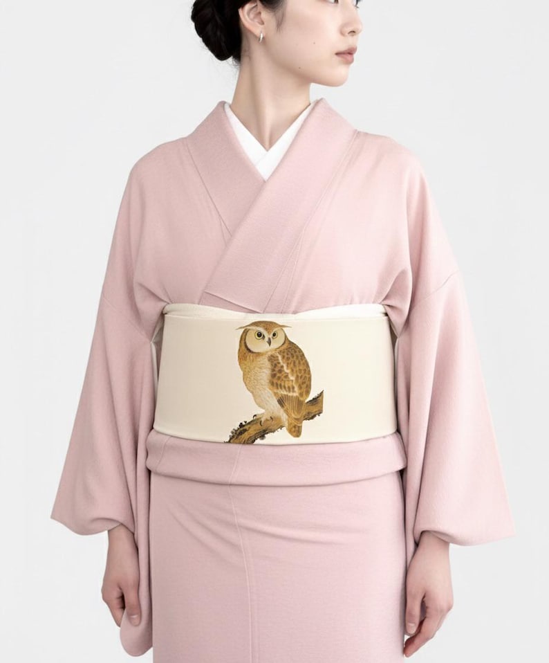 Iromuji Kimono Set: Washable Polyester, Tea Ceremony Wear with Pre-Tied Obi image 16