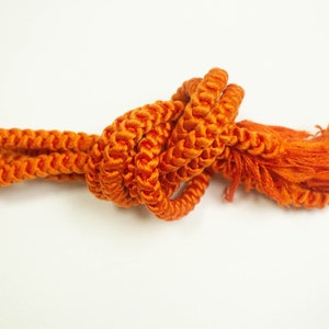 Elegant Orange Kimono Obijime / Japanese kimono cord / Obijime Belt / Japanese Kimono Accessories/ Orange Obijime/ C08/ Option 1