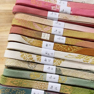Vintage Silk Obijime Collection: Japanese Kimono Cord, Obi Ties, R056