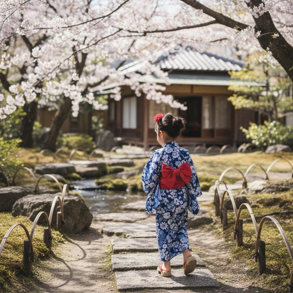 ⭐️美品⭐️YUKATA summer collection 3点セット Girls' Yukata Set Blind Box: Japanese Summer Kimono, Obi & Sandals