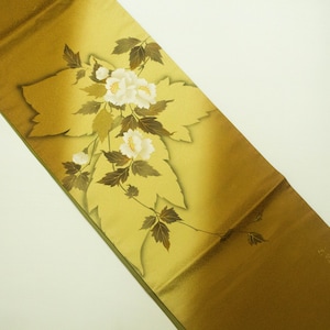 Rank A- Vintage Fukuro Obi/Suitable for tying &#39;Nju Daiko&#39; taiko knot for more formal event/ Kimono Dyeing and Weaving Artist, TANGE Yusuke
