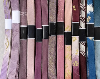 Vintage Silk Obijime Collection: Japanese Kimono Cord, Obi Ties, GL03