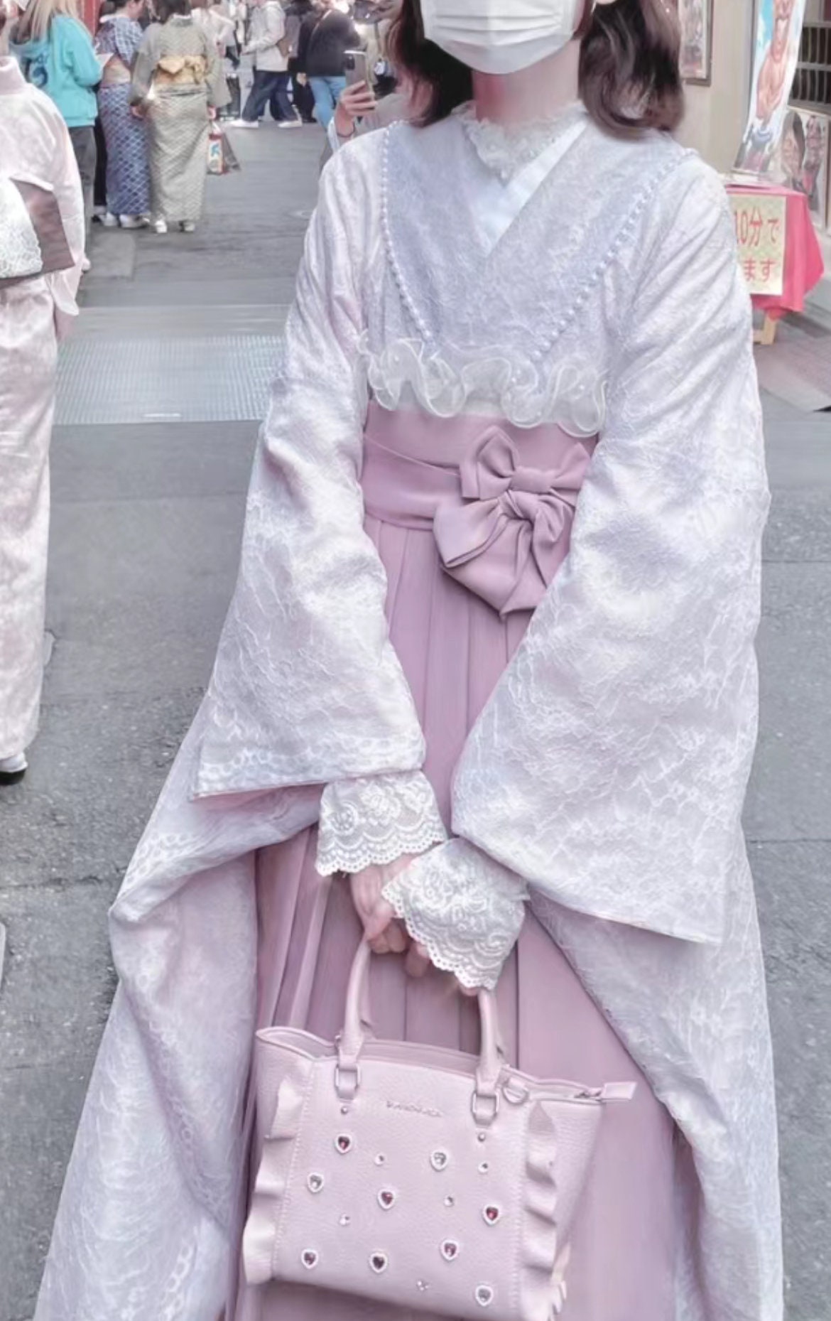 Vintage Women's Hakama, Traditional Hakama Skirt, Light