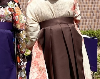 Hakama vintage pour femme, jupe hakama traditionnelle, hakama, 95 cm