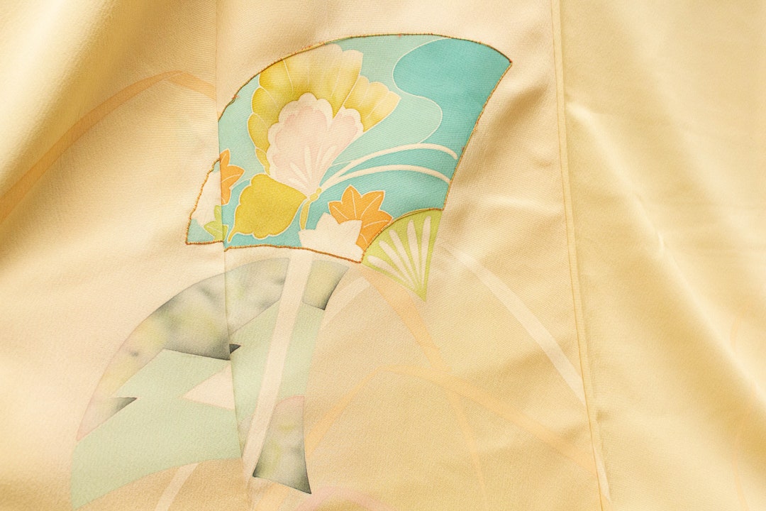 Vintage Silk Tsukesage Kimono: Japanese Traditional Pattern (A114) - Etsy