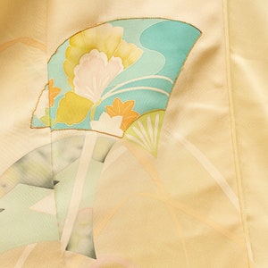 Rank A- Vintage Silk Tsukesage Kimono, Vintage Kimono Women, Handmade Vintage Silk Kimono, A114