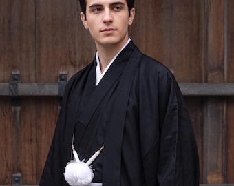 Roen 狼煙 KIMONO SUITS 上下セットアップ HYDE着 ♂L 黒 Roen 狼煙