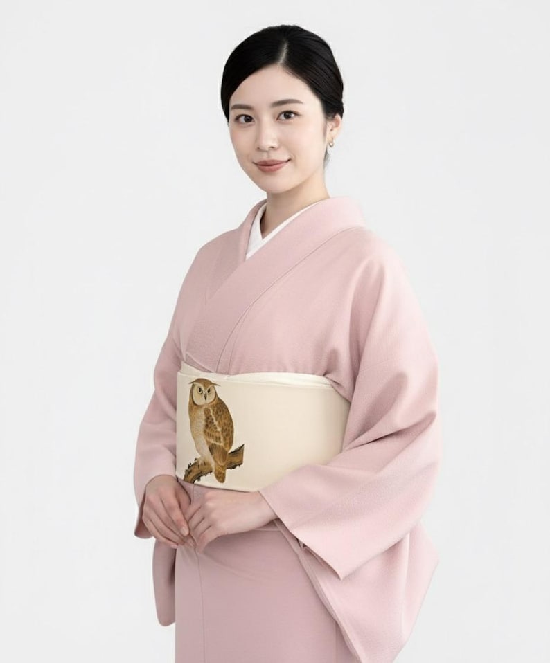 Iromuji Kimono Set: Washable Polyester, Tea Ceremony Wear with Pre-Tied Obi image 18