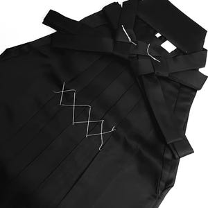 Custom Black Cotton Kendo Hakama Pants: Tailored Fit