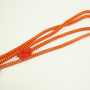 Elegant Orange Kimono Obijime Cord: Japanese Belt Accessory (C08 Option 3)