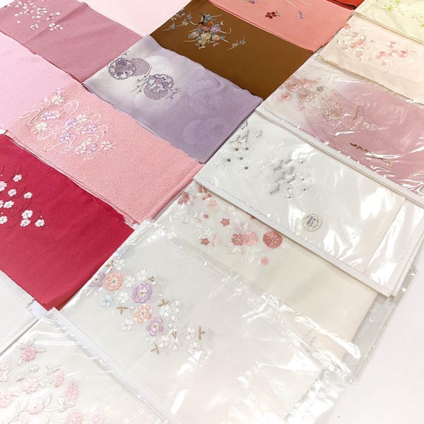 Floral Kimono Han-eri Collar: Japanese Juban Collar H04