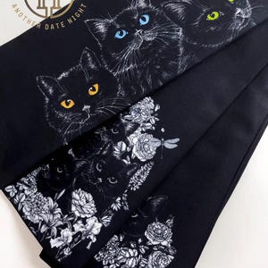 Cat World Triumvirate, Double Sided Hanhaba Obi Belt, Half Width Obi