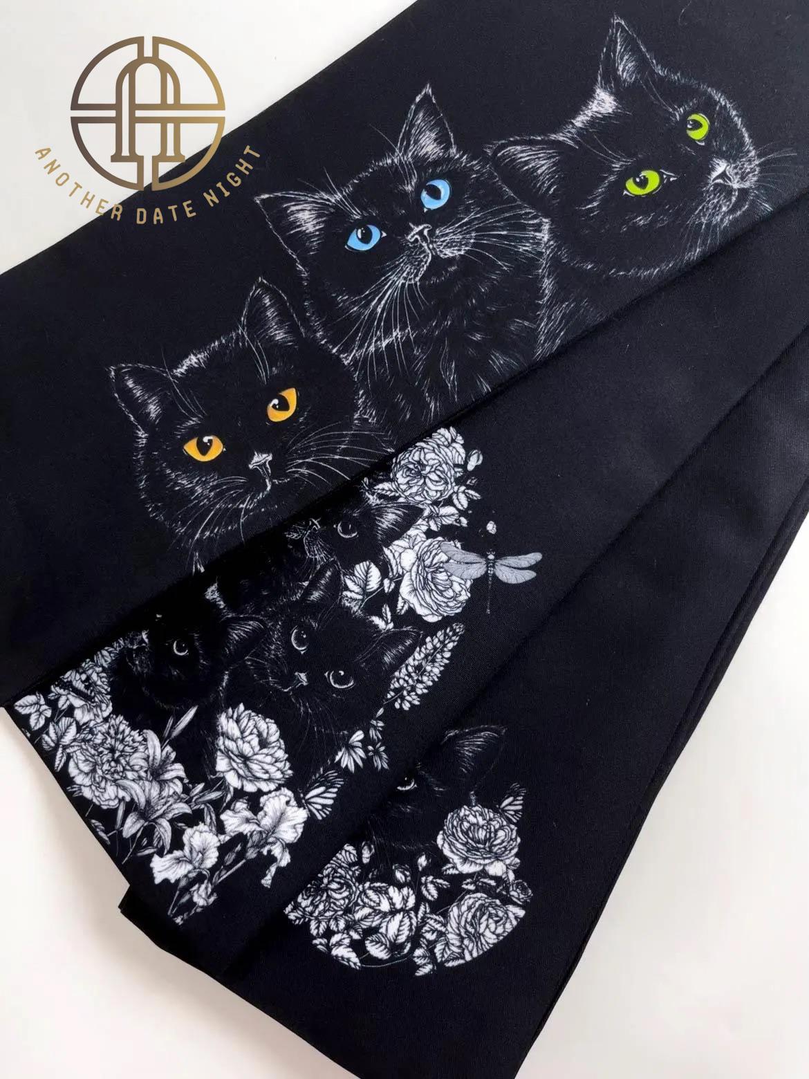 猫の世界三頭政治 両面半幅帯 半幅帯 - Etsy 日本