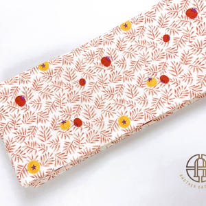 Summer Tomato Hanhaba Belt, Half-Width Obi for Yukata/Komon Kimono/Casual Kimono