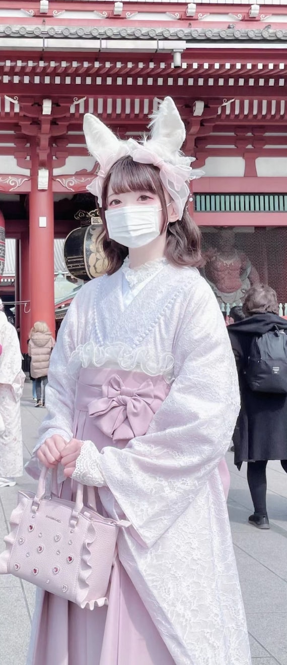 Vintage Women's Hakama, Traditional Hakama Skirt, Light