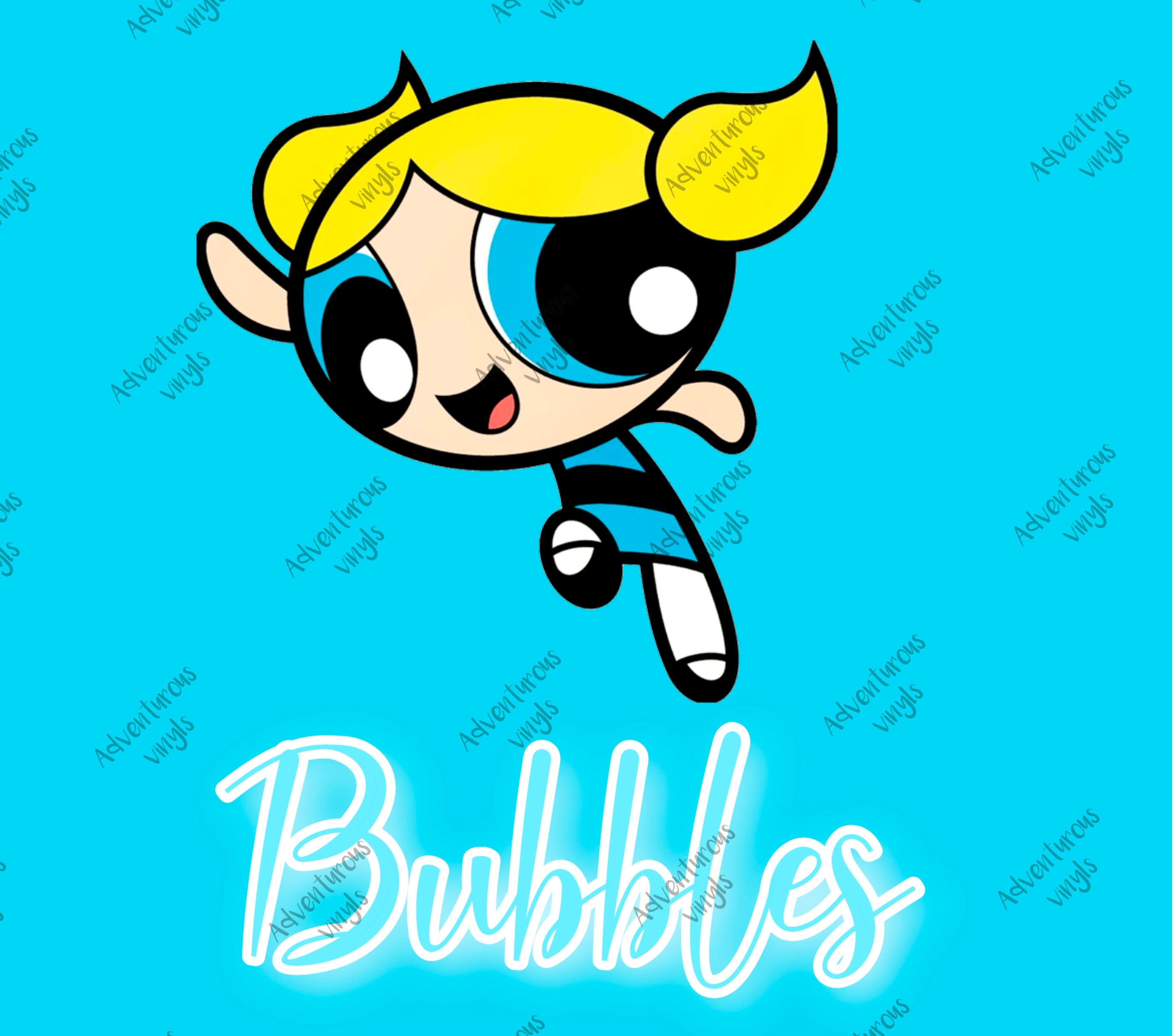 Bubbles Powerpuff Girls PNG Digital, Bubbles Tumbler Wrap, Bubbles