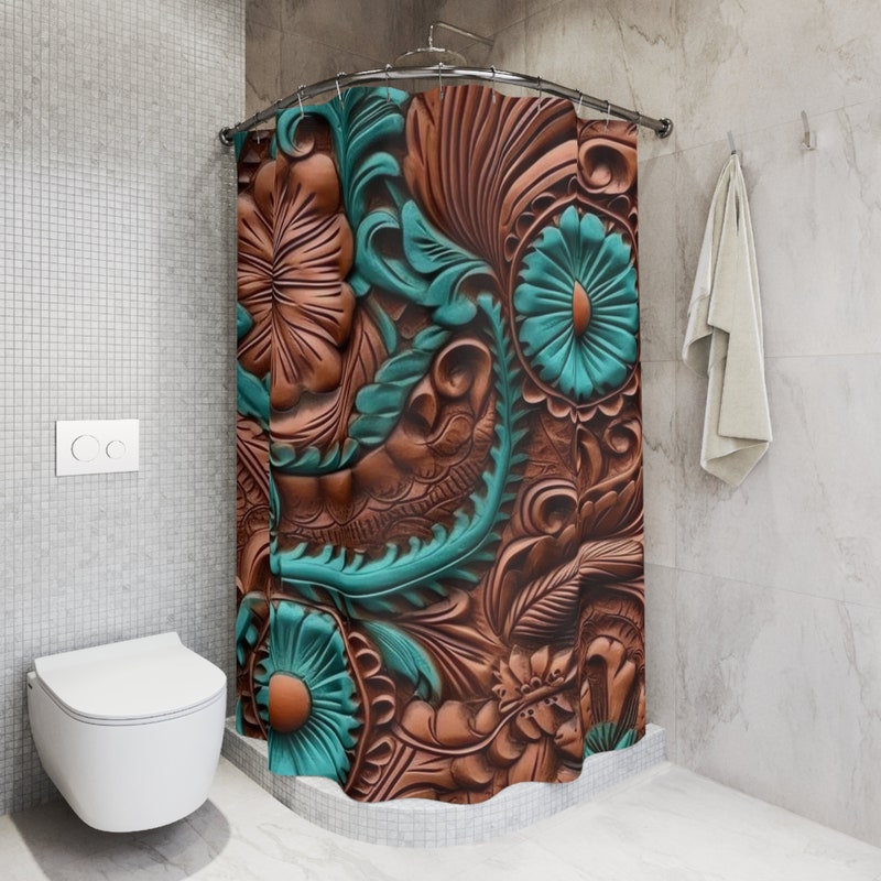 Turquoise Curtain - Etsy