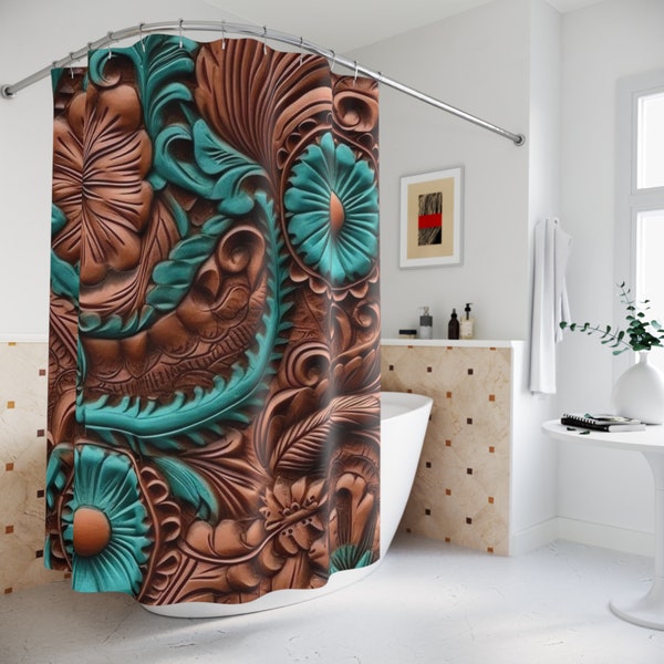 Turquoise Curtain - Etsy