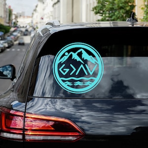 God is Greater Vinyl Decal: Faith Car/Window Sticker