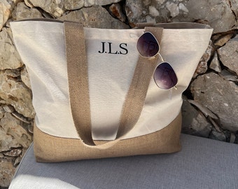 Personalised Tote Bag | Personalised Initial Bag | Personalised Beach Bag | Cotton Bag | Jute Bag | Juco Bag | Canvas Bag | Customised Bag