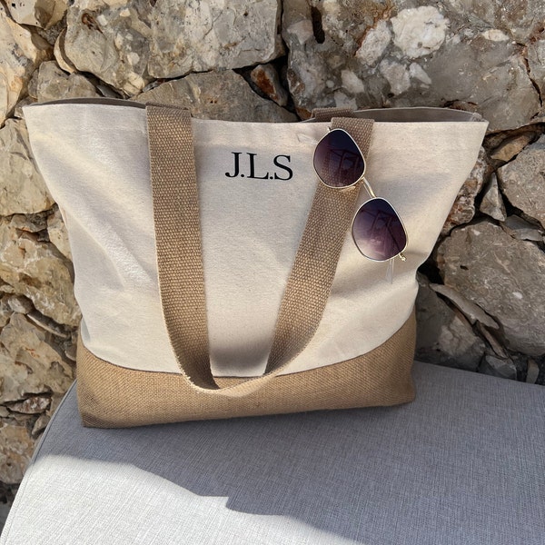 Personalised Tote Bag | Personalised Initial Bag | Personalised Beach Bag | Cotton Bag | Jute Bag | Juco Bag | Canvas Bag | Customised Bag