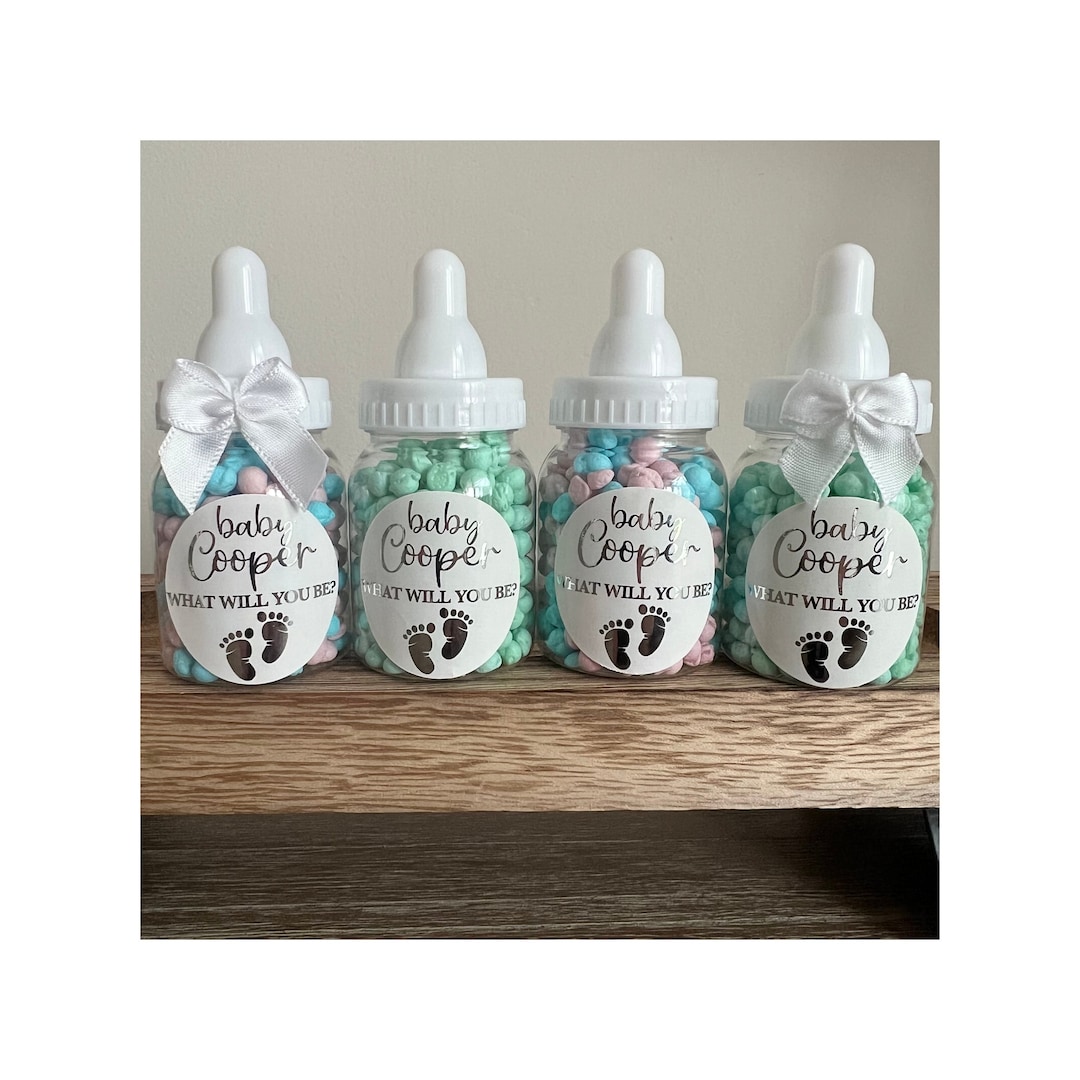 Personalised Gender Reveal Bottles Gender Reveal Bottles Etsy