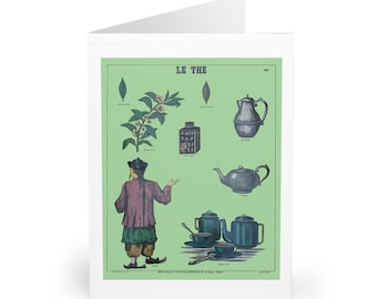 TEA 19th / Early 20th Century French Kitchen IllustrationGreeting Cards (5 Pack)